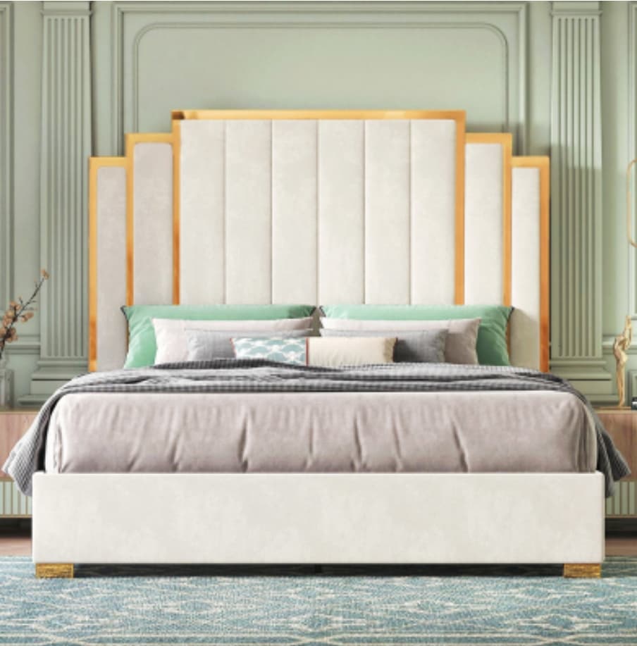 Luxury Bouclé Bed